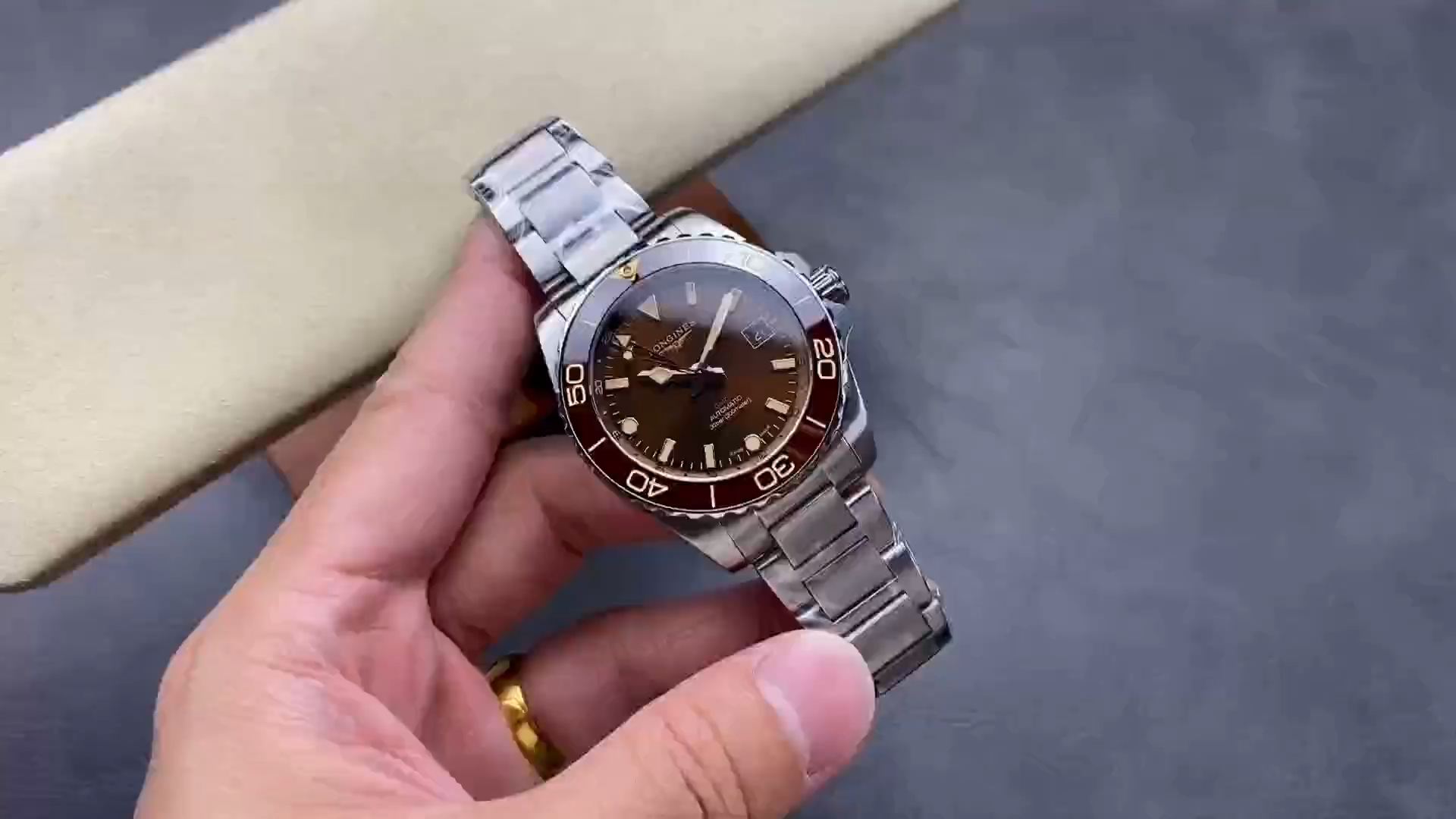 Longines 1:1 Clone HydroConquest GMT 41 Automatic L3.790.4.66.6 Brown Dial