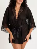 Lovehoney Plus Size Barely There Sheer Black Robe