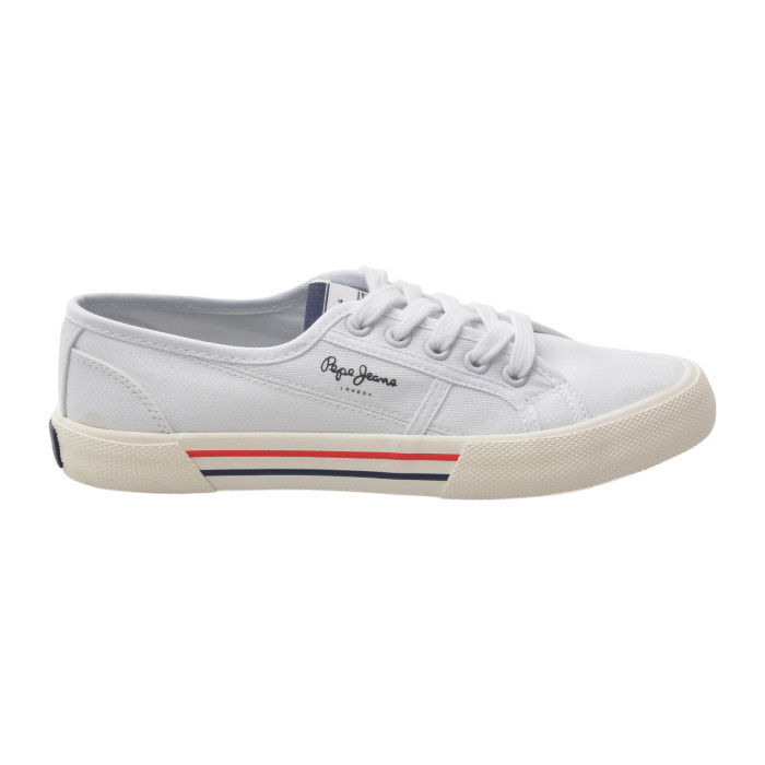 Pantofi sport PEPE JEANS albi, LS31287, din material textil