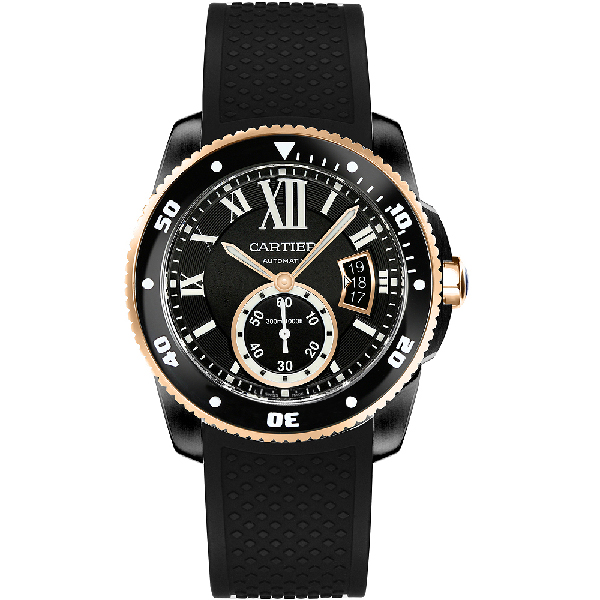 【Super Clone】Calibre Rose Gold Mix Full Black 42mm