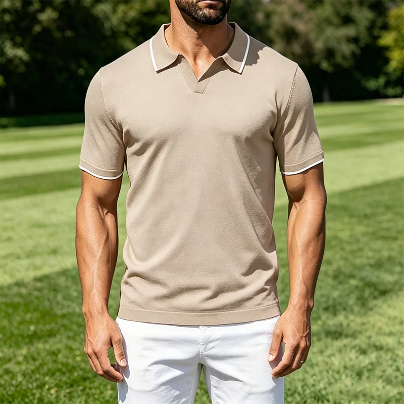 Mivanity Casual Old Money Knit Polo Shirts