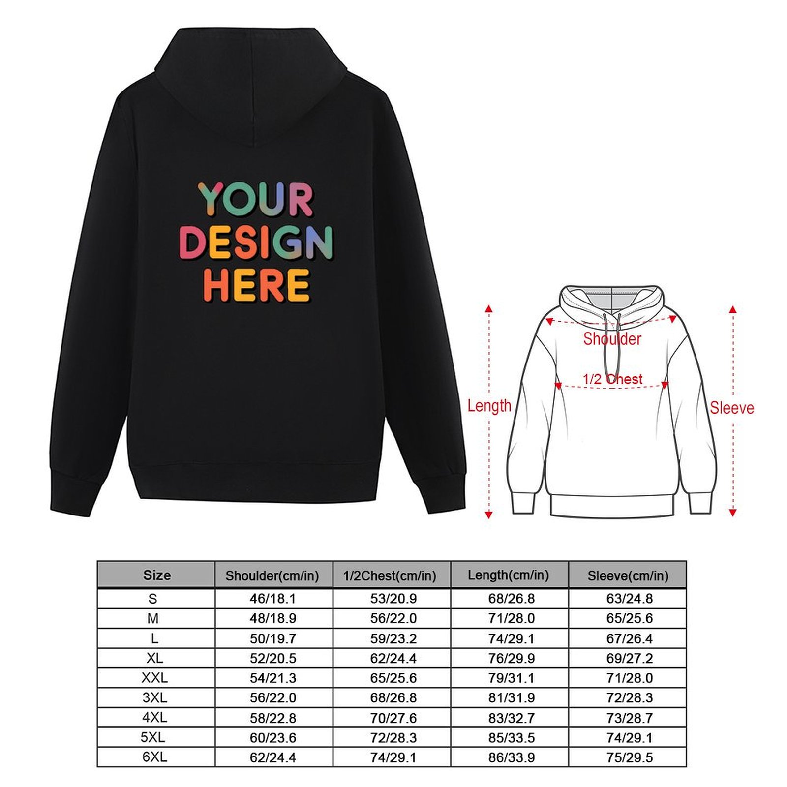 Customized Men’s Fashionable Pullover Hoodie with Adjustable Drawstring