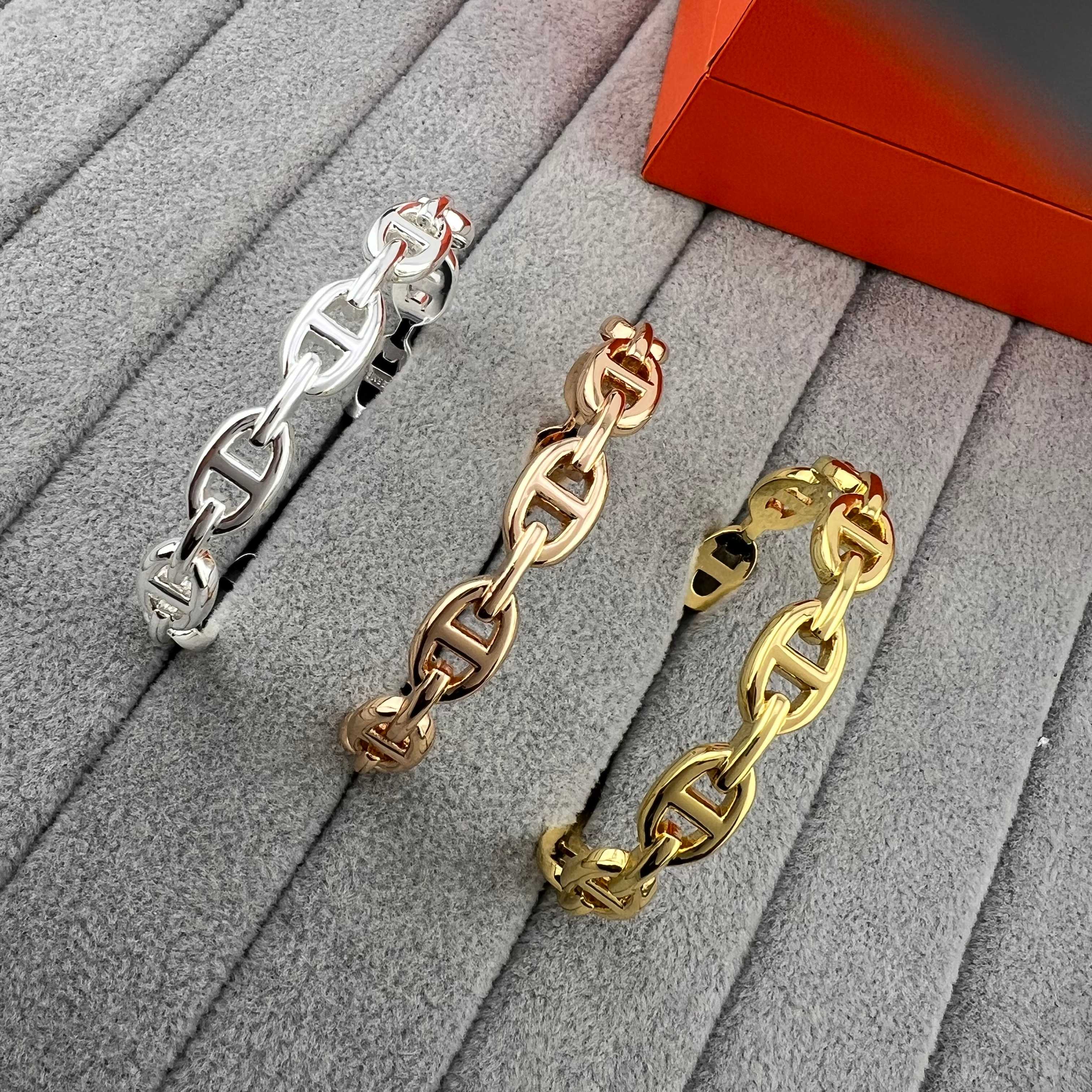 Chaine d'Ancre Enchaînée Open Cuff Bracelet - Artisantouchss