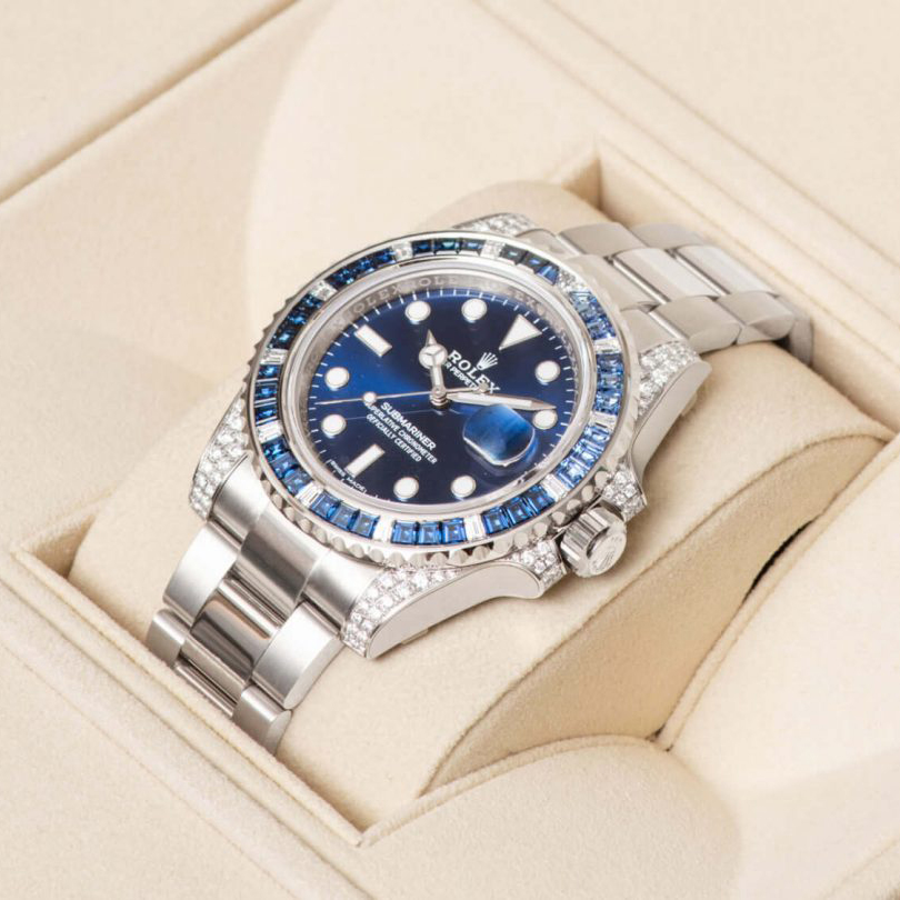Rolex Submariner Date 18K White Gold Diamonds 116659 SABR