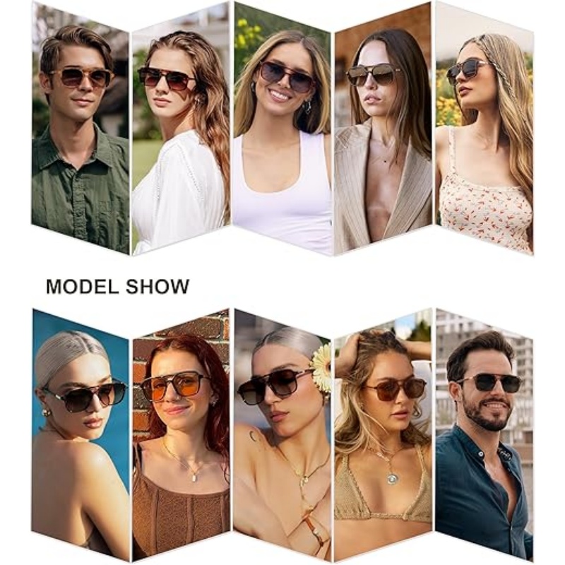 Retro Aviator Sunglasses for Women Men