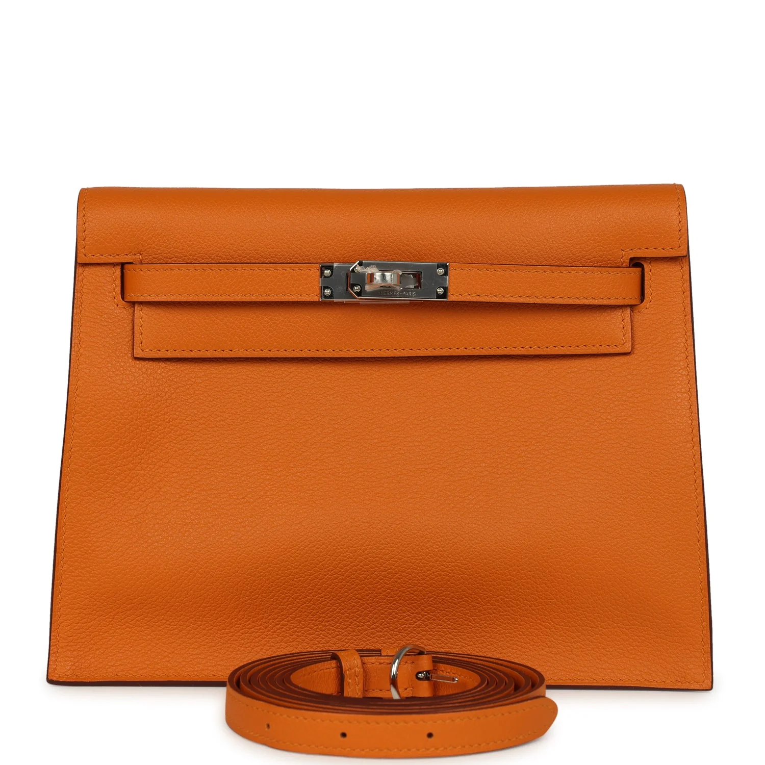 Hermes Kelly Danse Abricot Verso Evercolor Palladium Hardware