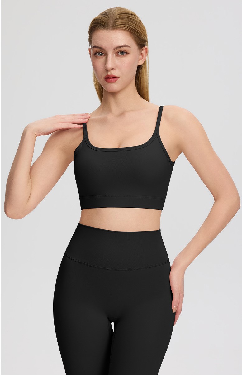 Cloud-feel yoga bra for women, U-shaped backless, quick-drying, high-elasticity running sports bra, breathable fitness bra.
