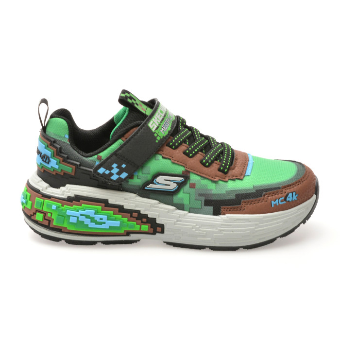 Pantofi sport SKECHERS maro, MEGA-CRAFT 4K, din material textil