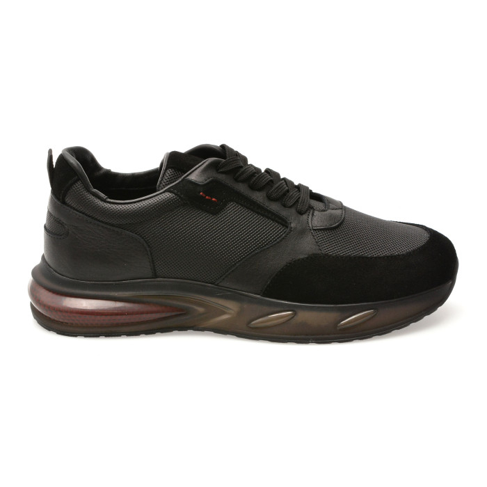 Pantofi sport BITE THE BULLET negri, 7717, din piele naturala