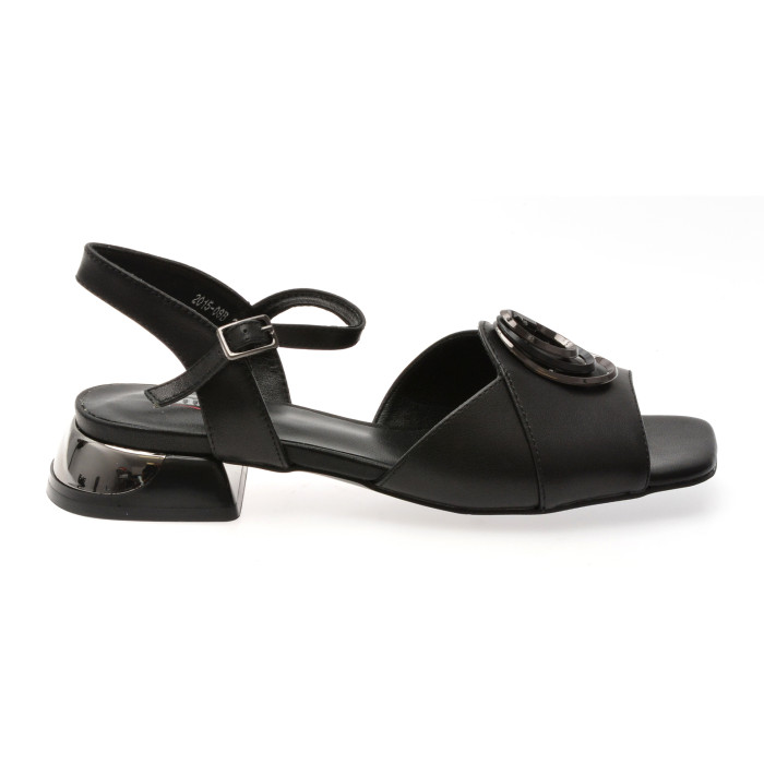 Sandale IMAGE negre, 201508, din piele naturala