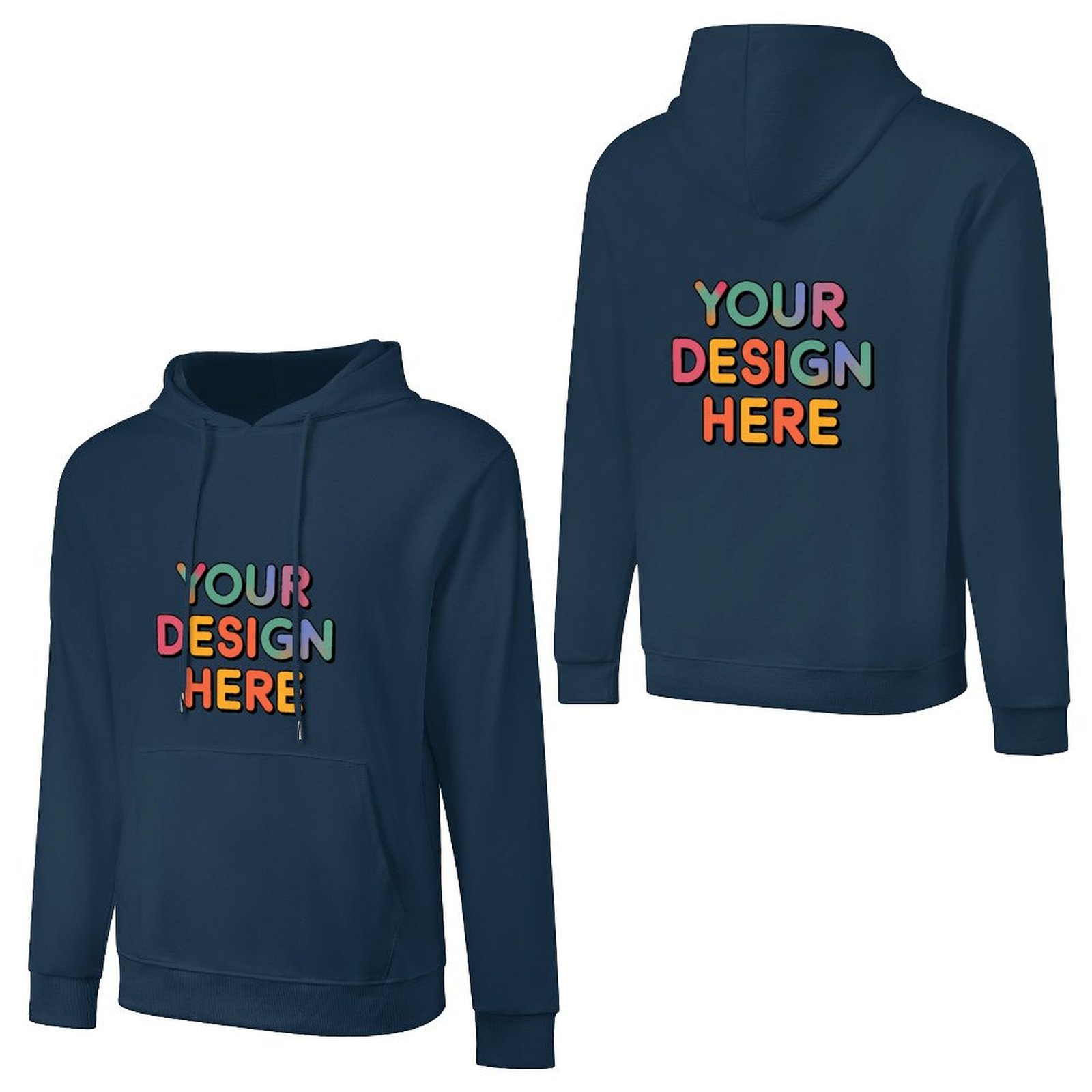 Personalized Custom Men’s 100% Cotton Hooded Sweater with Graphic Patterns