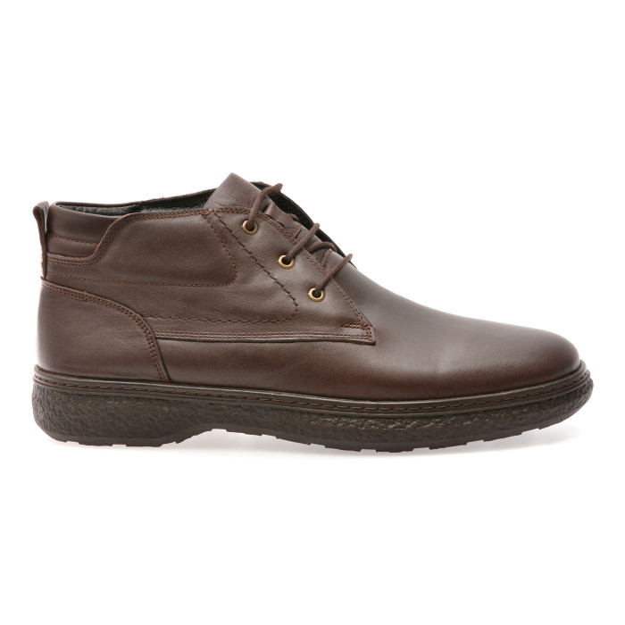 Ghete OTTER maro, SH8623, din piele naturala