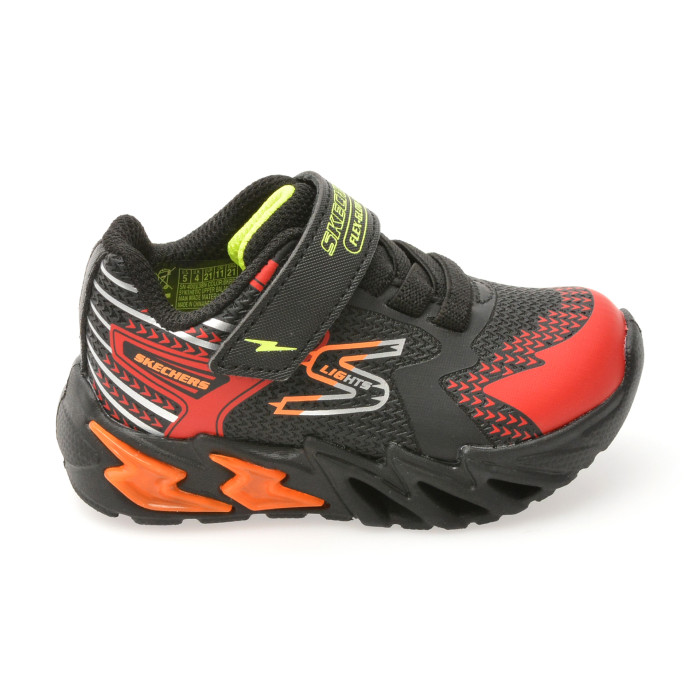 Pantofi sport SKECHERS negri, FLEX-GLOW BOLT, din material textil