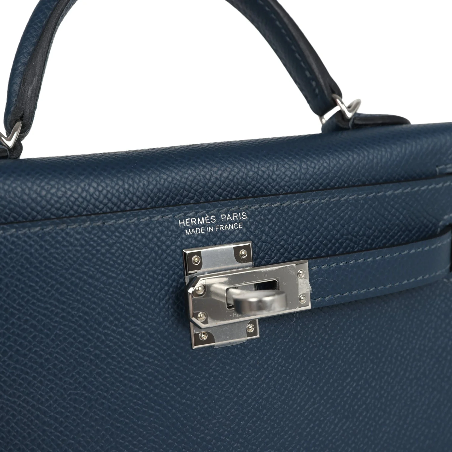 Hermes Kelly Sellier 20 Bleu de Prusse Epsom Palladium Hardware