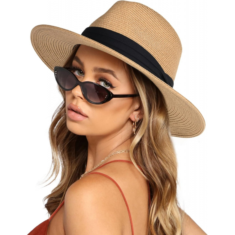 Women's Men's Wide Brim Straw