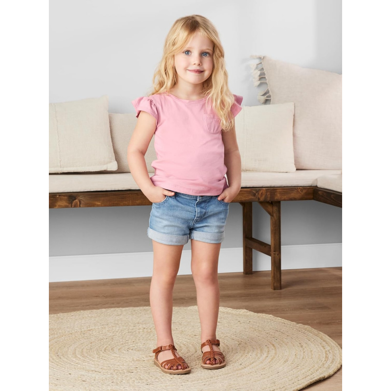 VAELIRAEL Girls Denim Shorts, Pack of 2