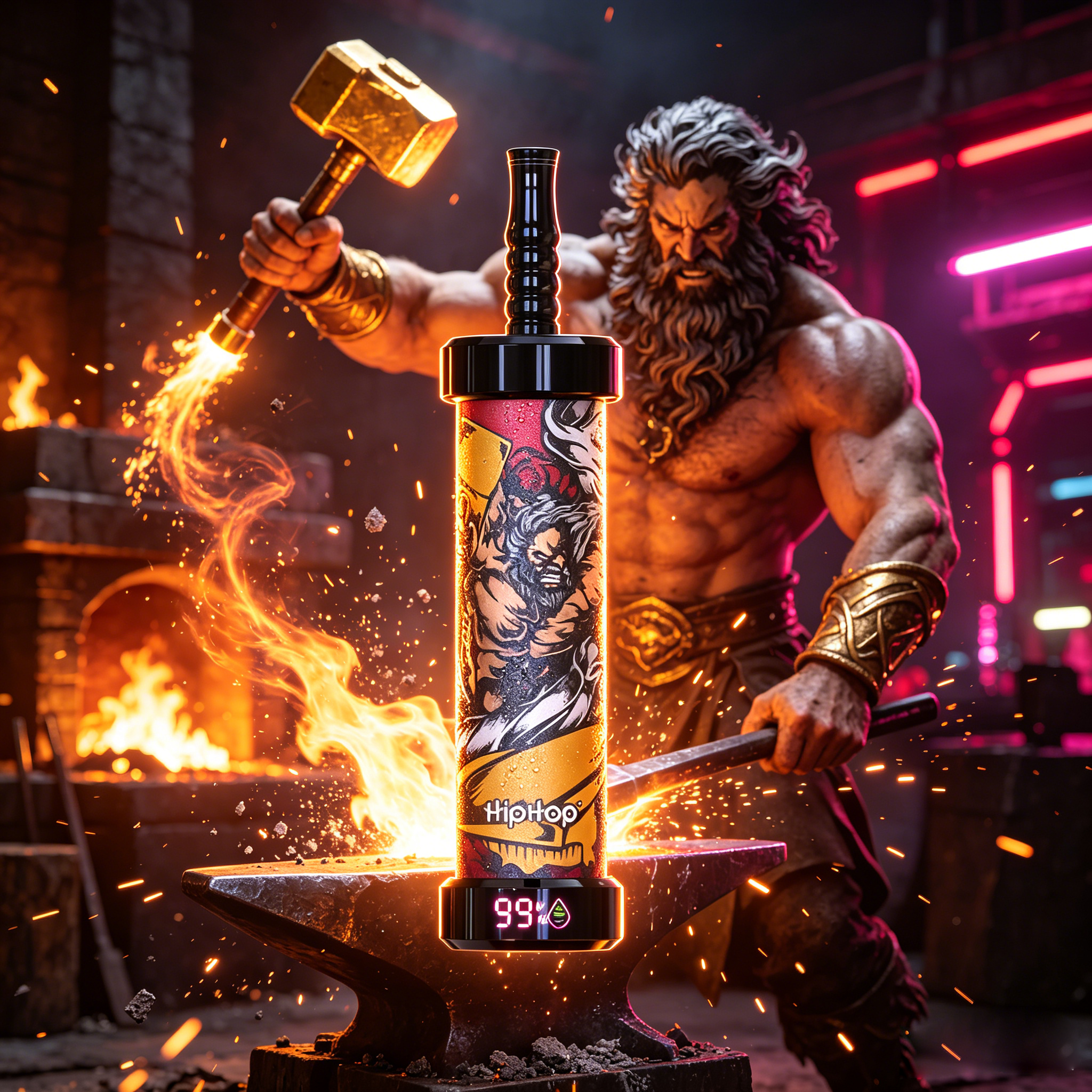 BANG x HipHop E-Hookah 80.000 Tiri | Edizione Limitata Shisha DTL/MTL con Schermo LED