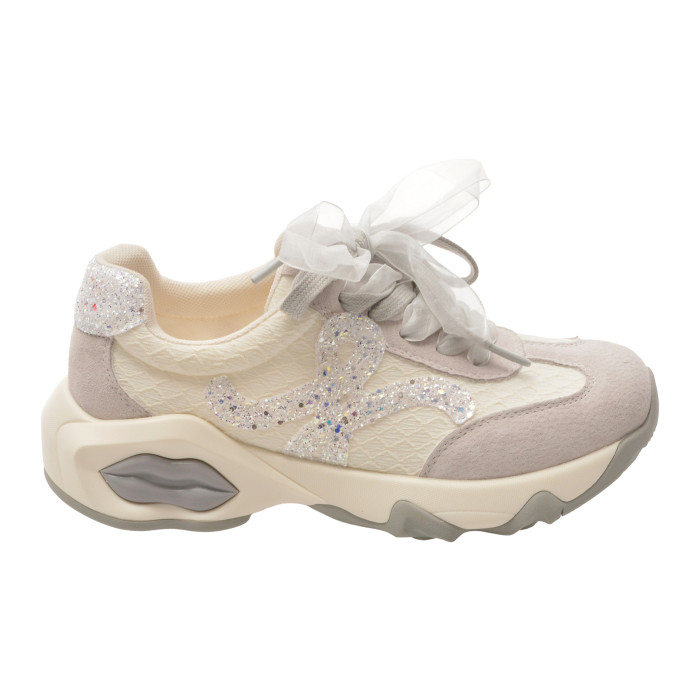 Pantofi sport EPICA albi, 9610, din material textil