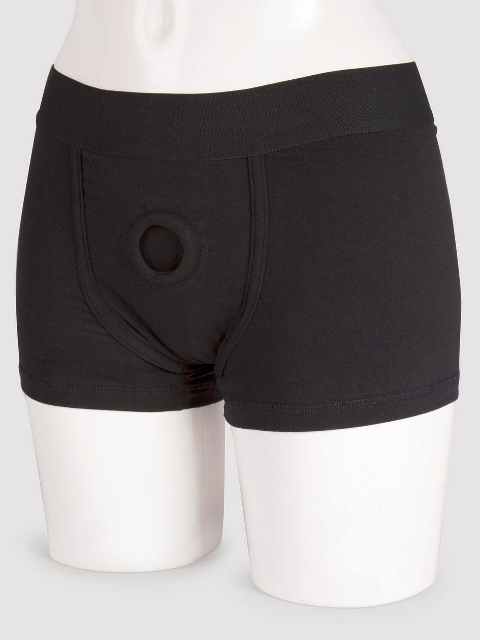 Packer Gear Strap-On Harness Boxer Shorts with Vibe Pocket