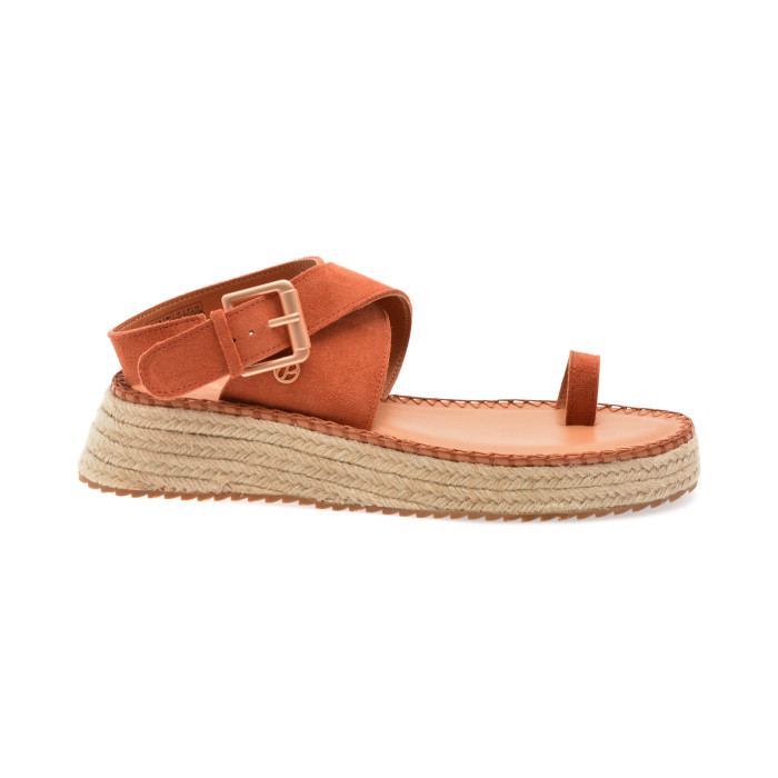 Sandale PEPE JEANS visinii, KATE SOFT, din piele intoarsa