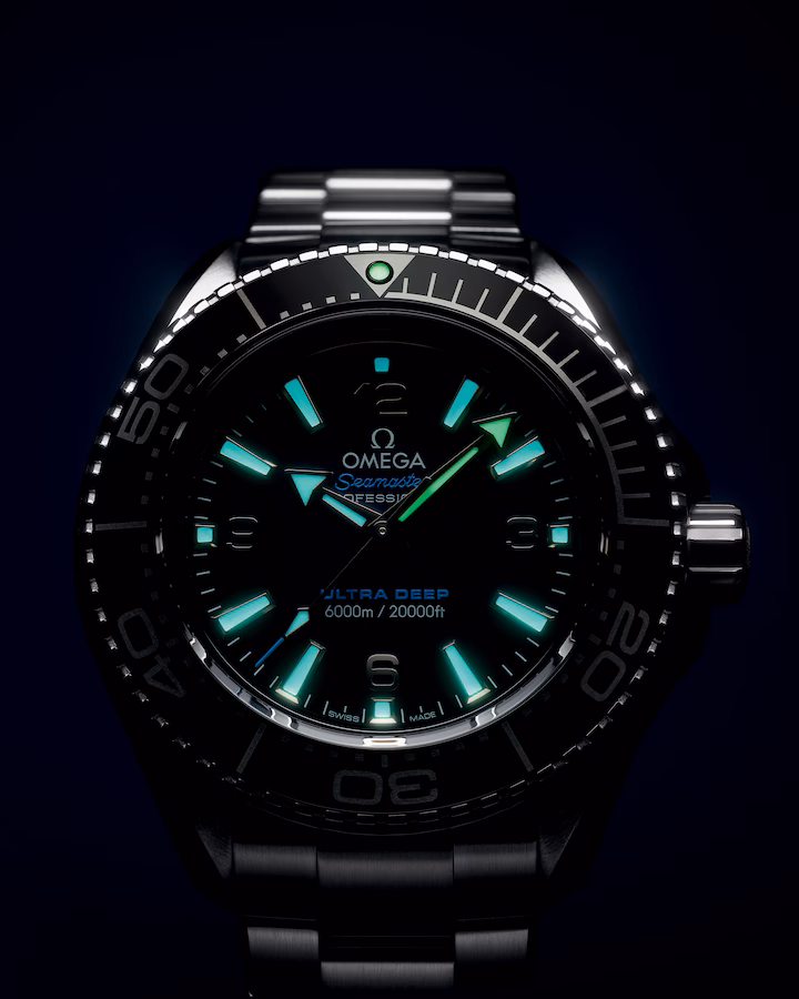 Seamaster Planet Ocean 6000M 45.5 mm, O‑MEGASTEEL on O‑MEGASTEEL
