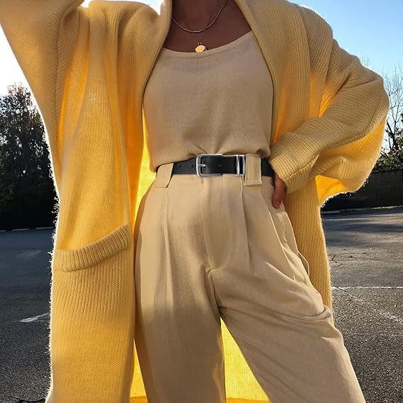 BELTIQUE Women Casual Leather Belt for Jeans Pants