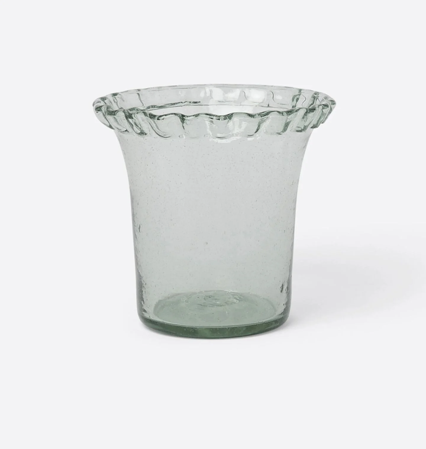Pie Crust Glass Planter