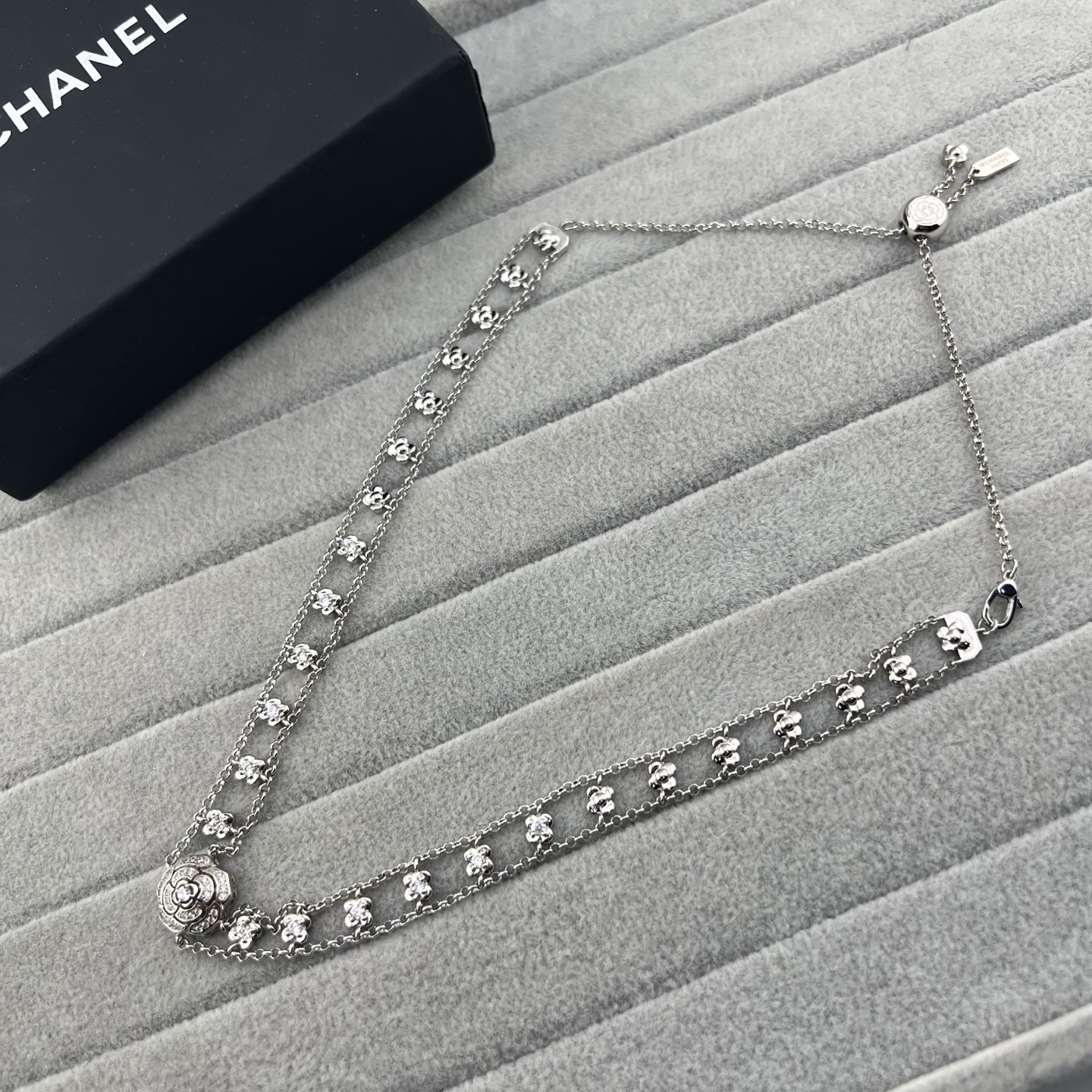 Custom-made camellia double-layer necklace - Artisantouchss
