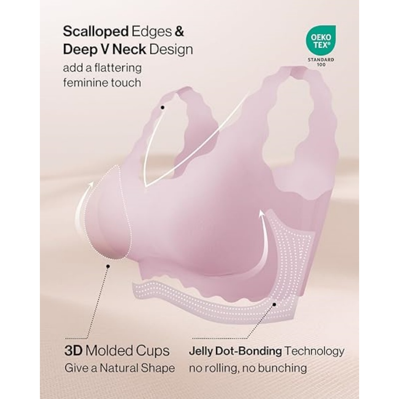 Deep V Seamless Bras
