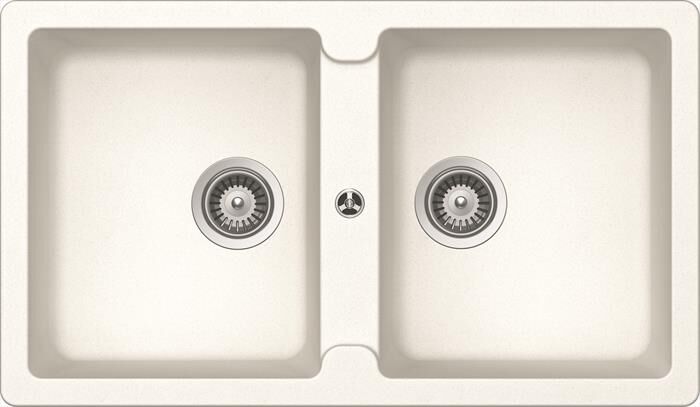 GLEM GAS - Lavello lneare LS286WH 2 vasche-BIANCO