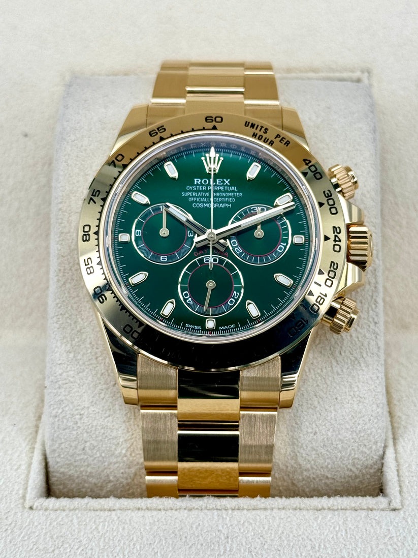 【Super Clone】Rolex Daytona "John Mayer"40mm 116508 Yellow Gold Green Dial