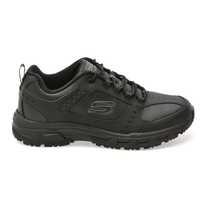 Pantofi sport SKECHERS negri, OAK CANYON, din piele ecologica