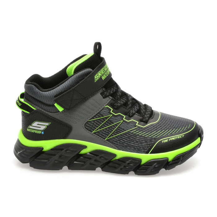 Ghete SKECHERS gri, TECH-GRIP, din material textil