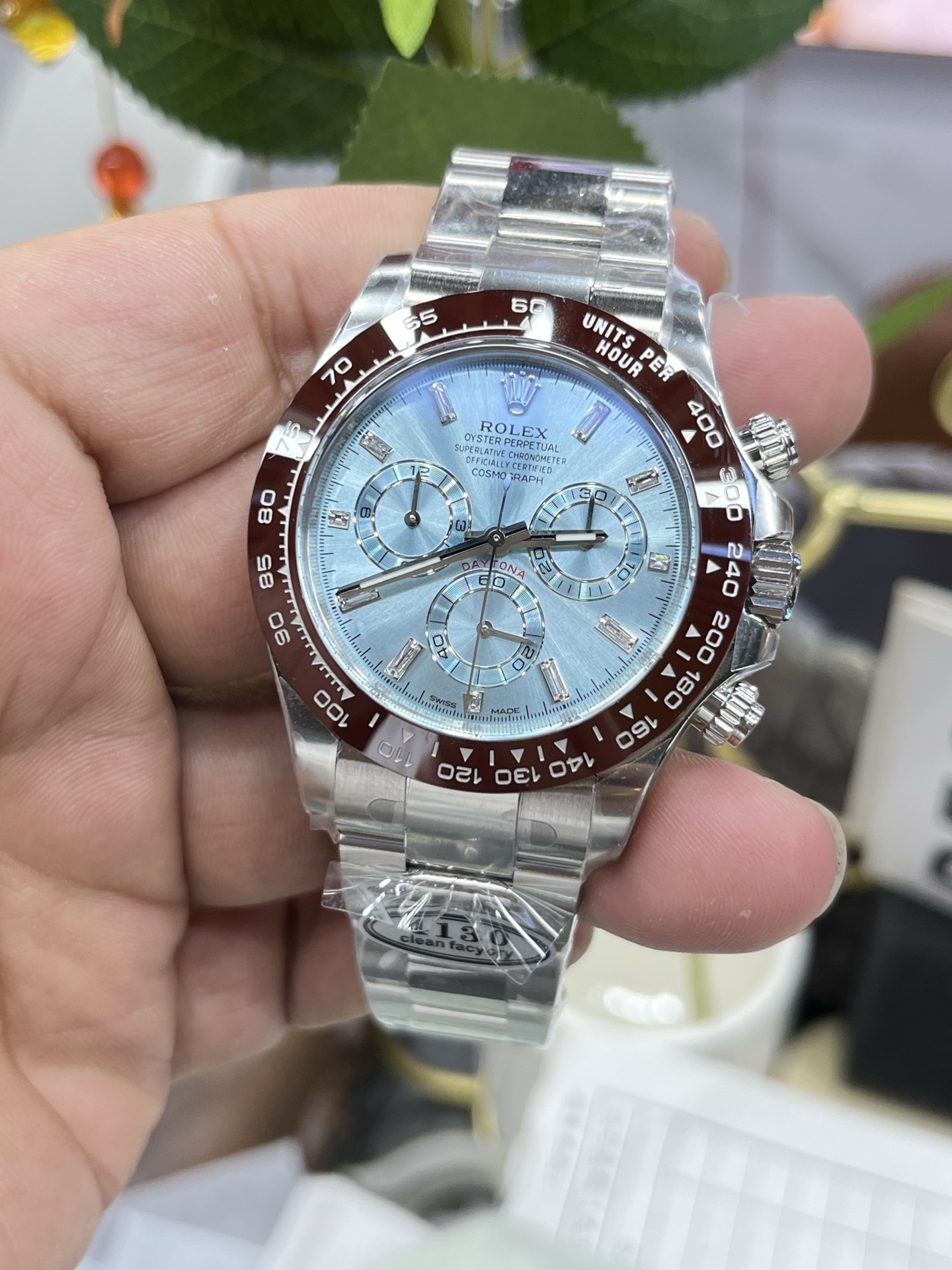 Rolex Cosmograph Daytona 116506 Ice Blue Dial Platinum 40MM Mens Replica Watch