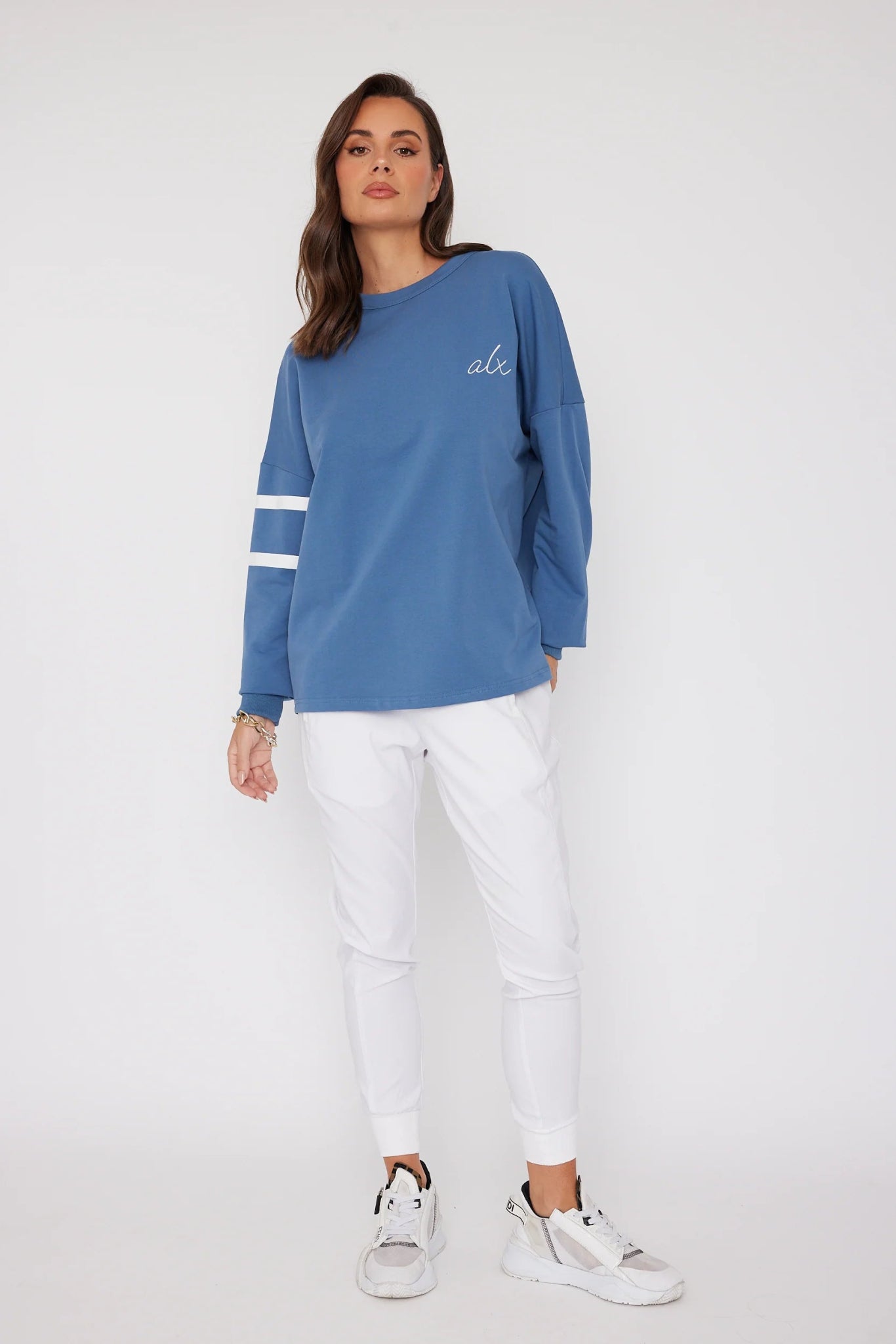 StripeEmbroidered Crew