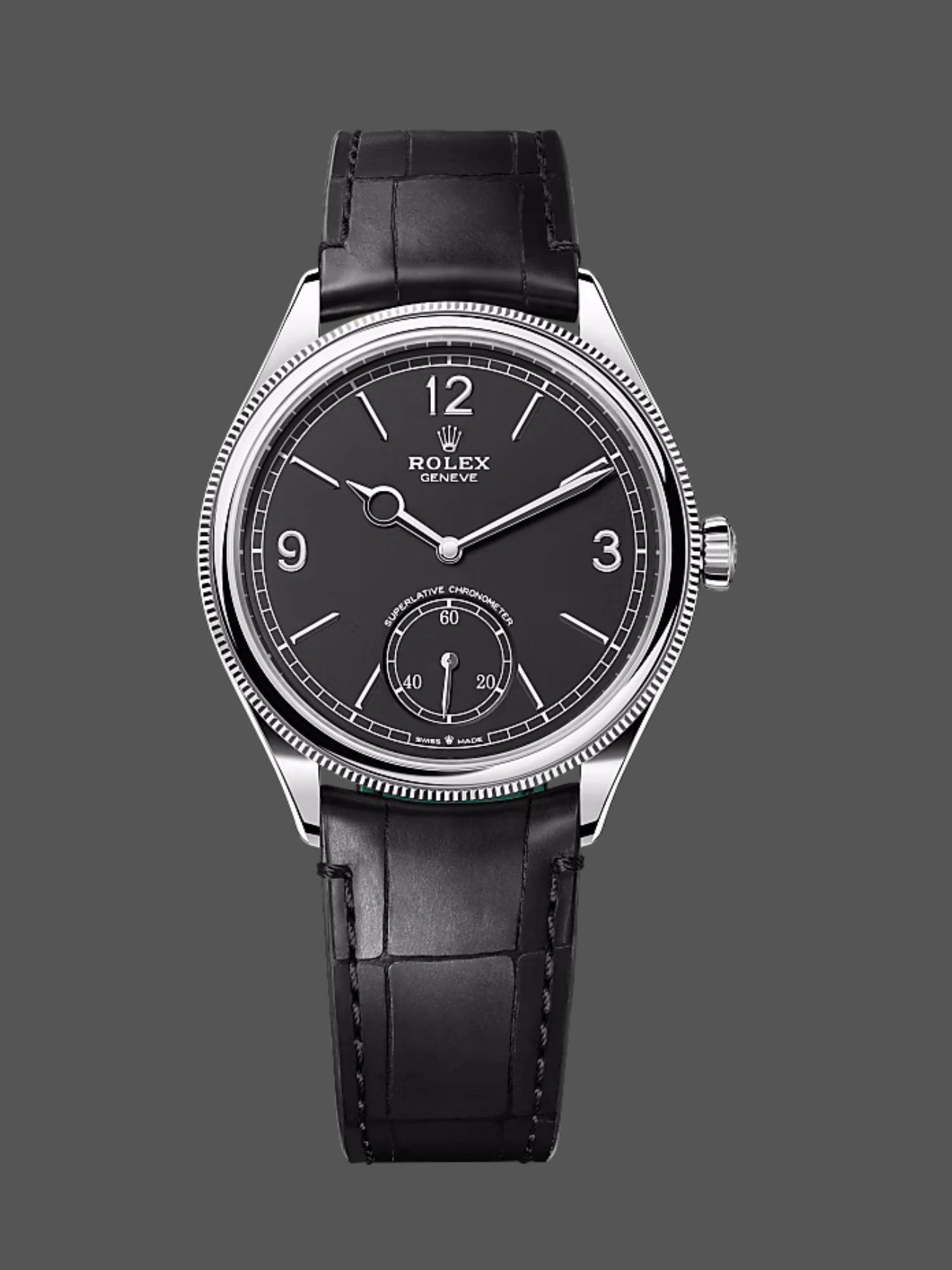 Rolex 1908 Black Dial 52509 0002 39 mm Replica Watch