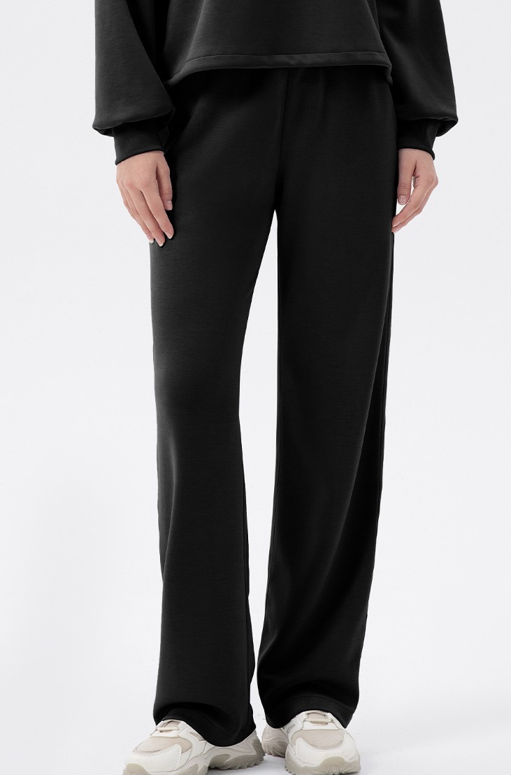 Women's Autumn/Winter Yoga Sports Pants Modal Loose Casual Running Pants High-Waisted Fitness Straight Leg Pants