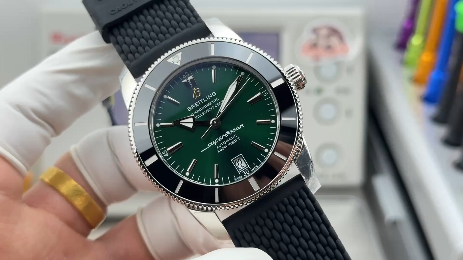 Breitling Superocean Heritage 1:1 Clone 42 Ceramic Green Dial AB2010121L1S1