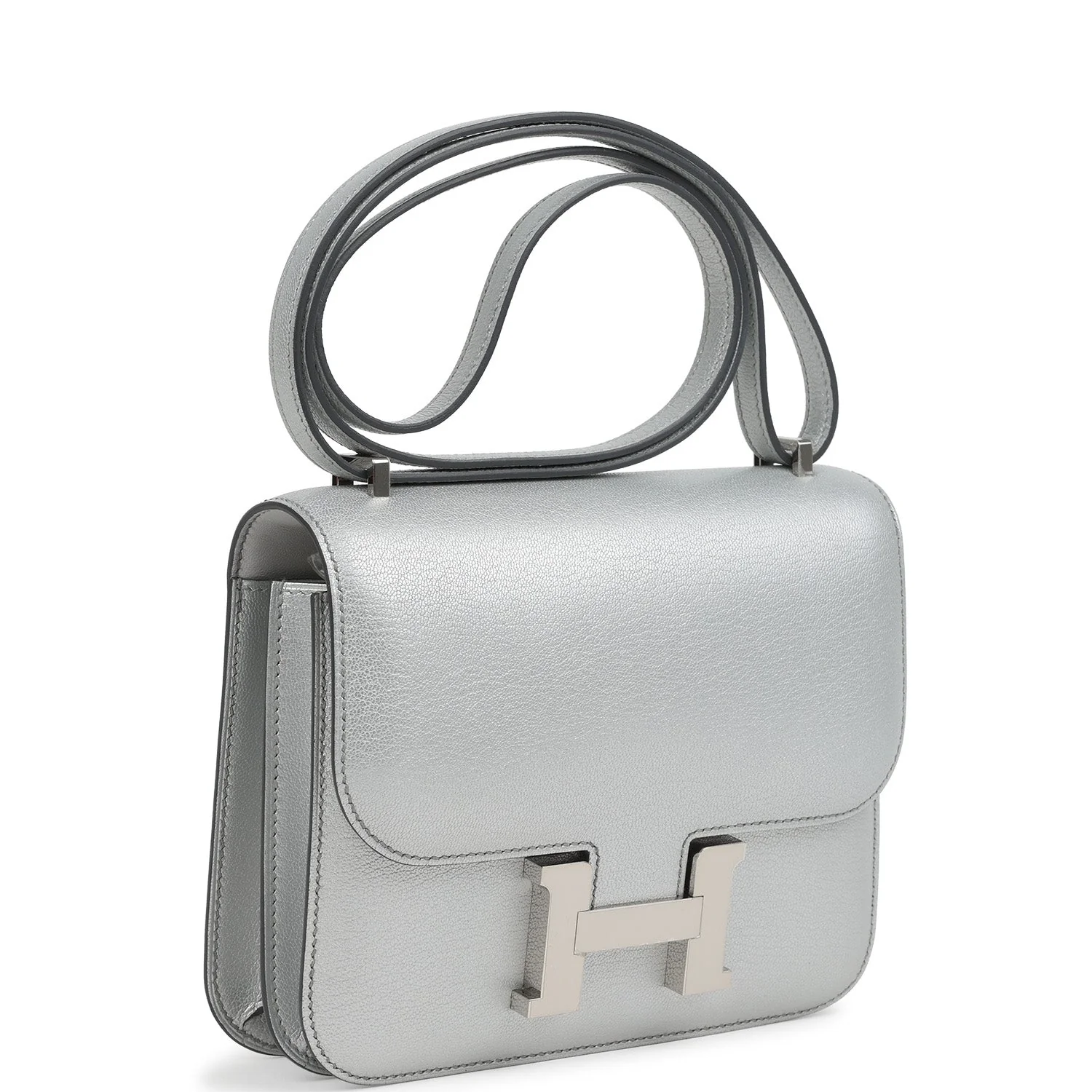 Hermes Constance 18 Argent Chevre Chamkilight Palladium Hardware