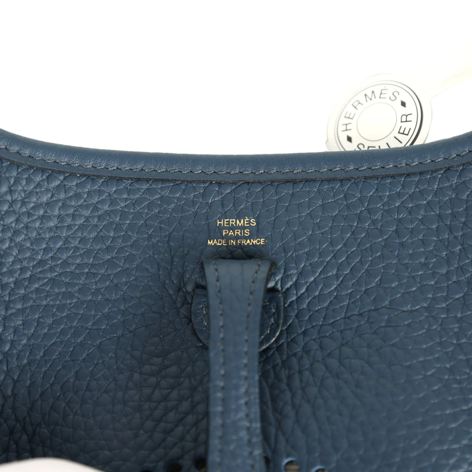 Hermes Evelyne TPM Bleu De Prusse Clemence Gold Hardware