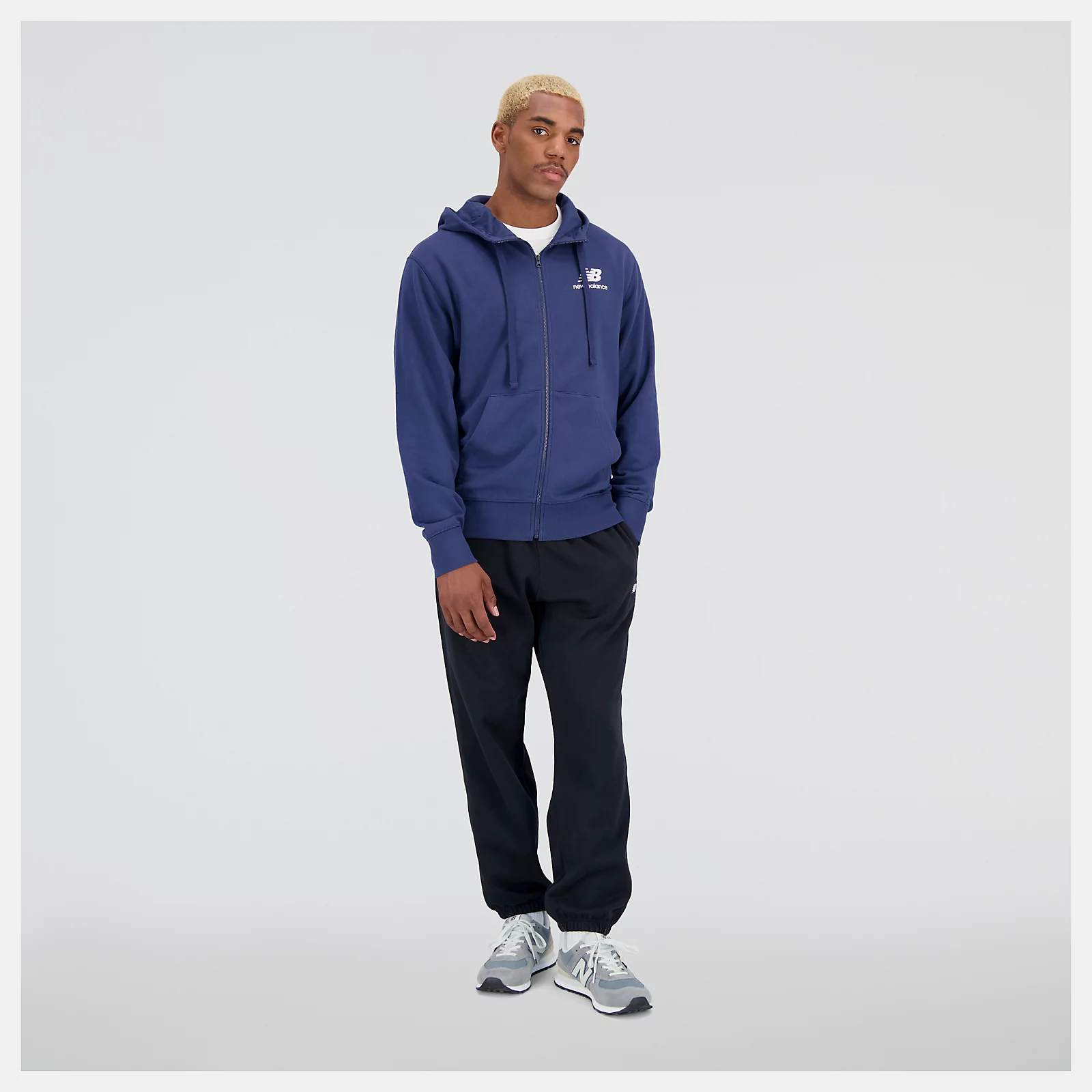 Essentials Stacked Logo French Terry Jacket