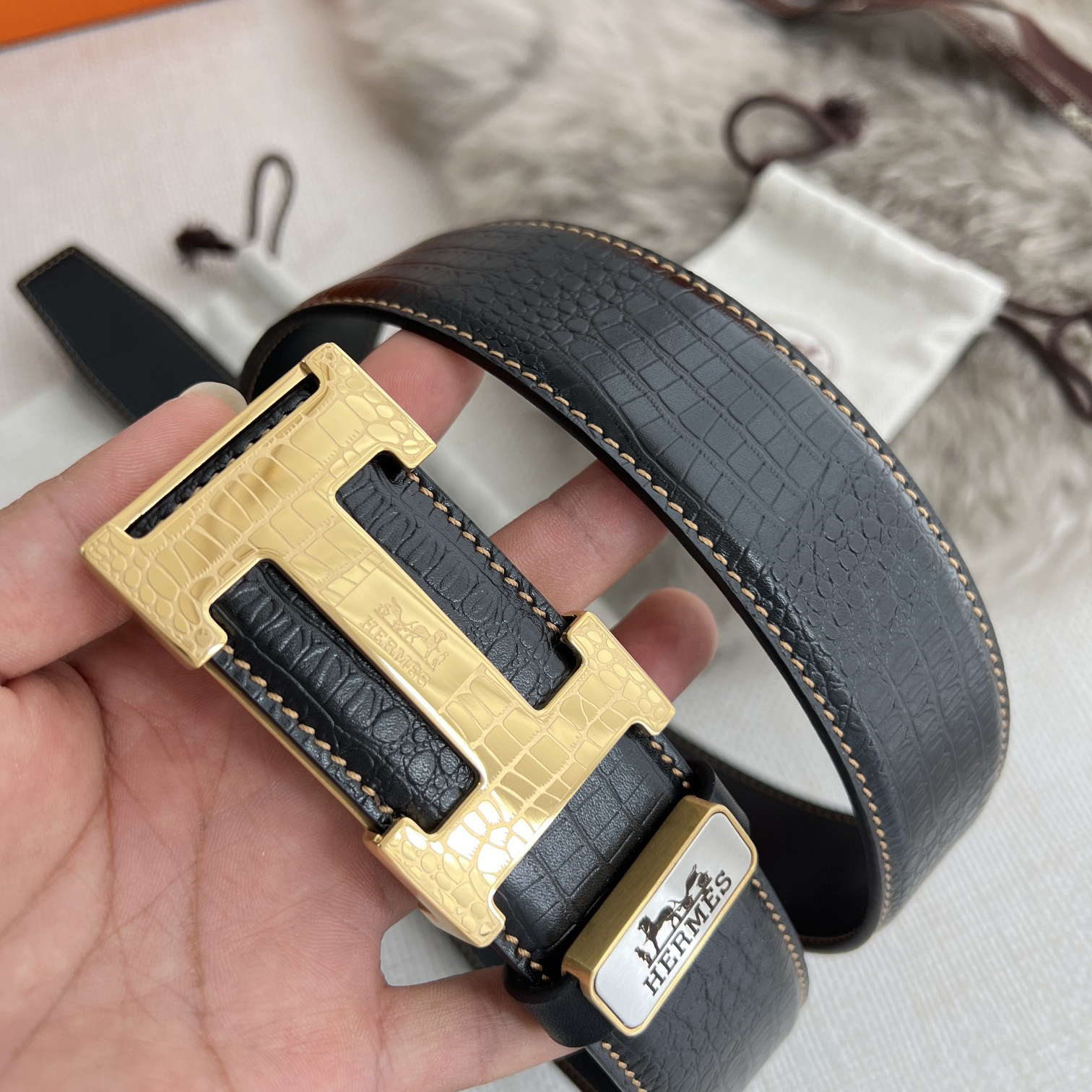 Hermes Men Belt Width 3.8cm
