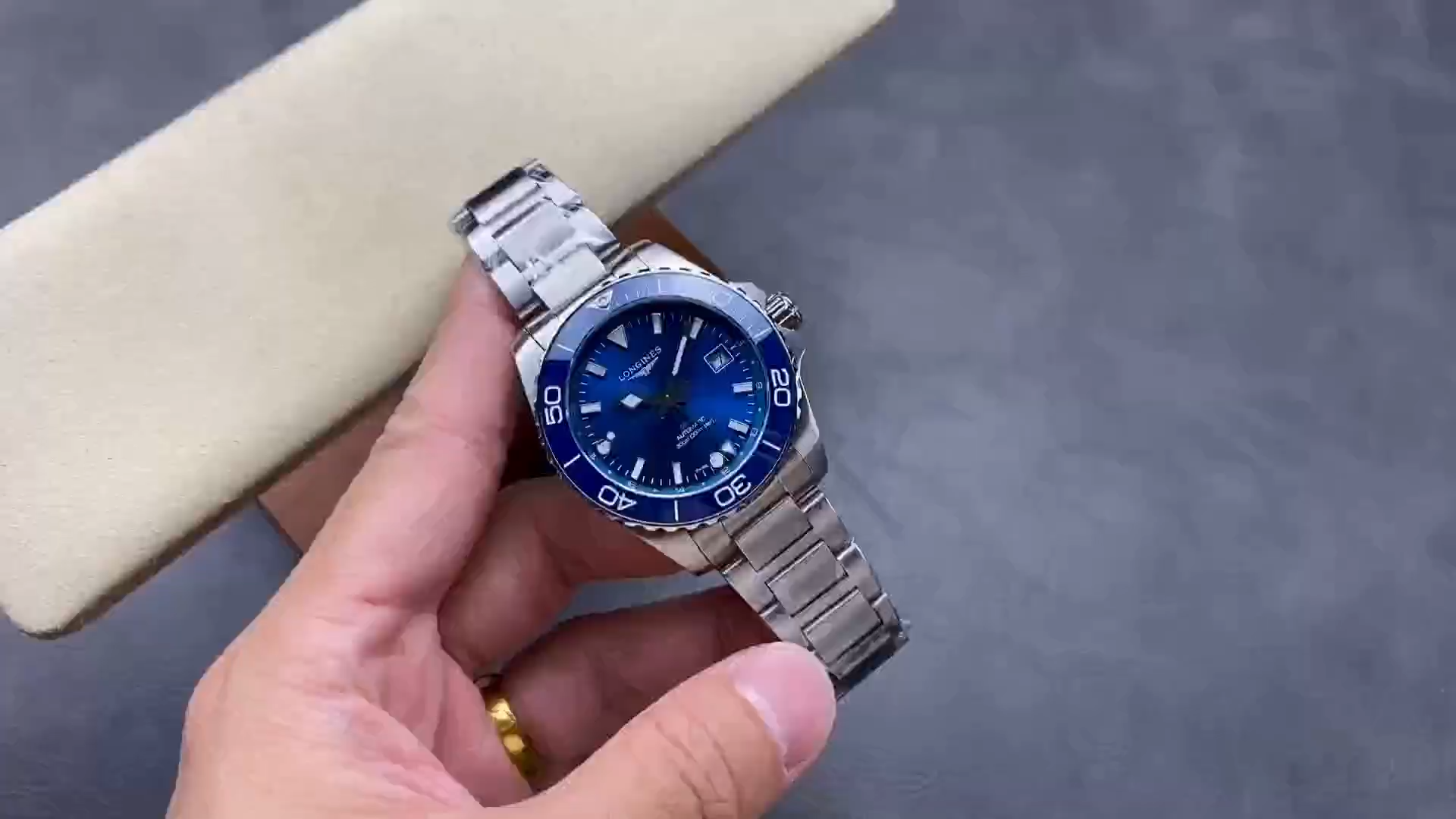 Longines HydroConquest GMT 41 Blue Dial L3.790.4.96.6 1:1 Clone Ceramic Bezel