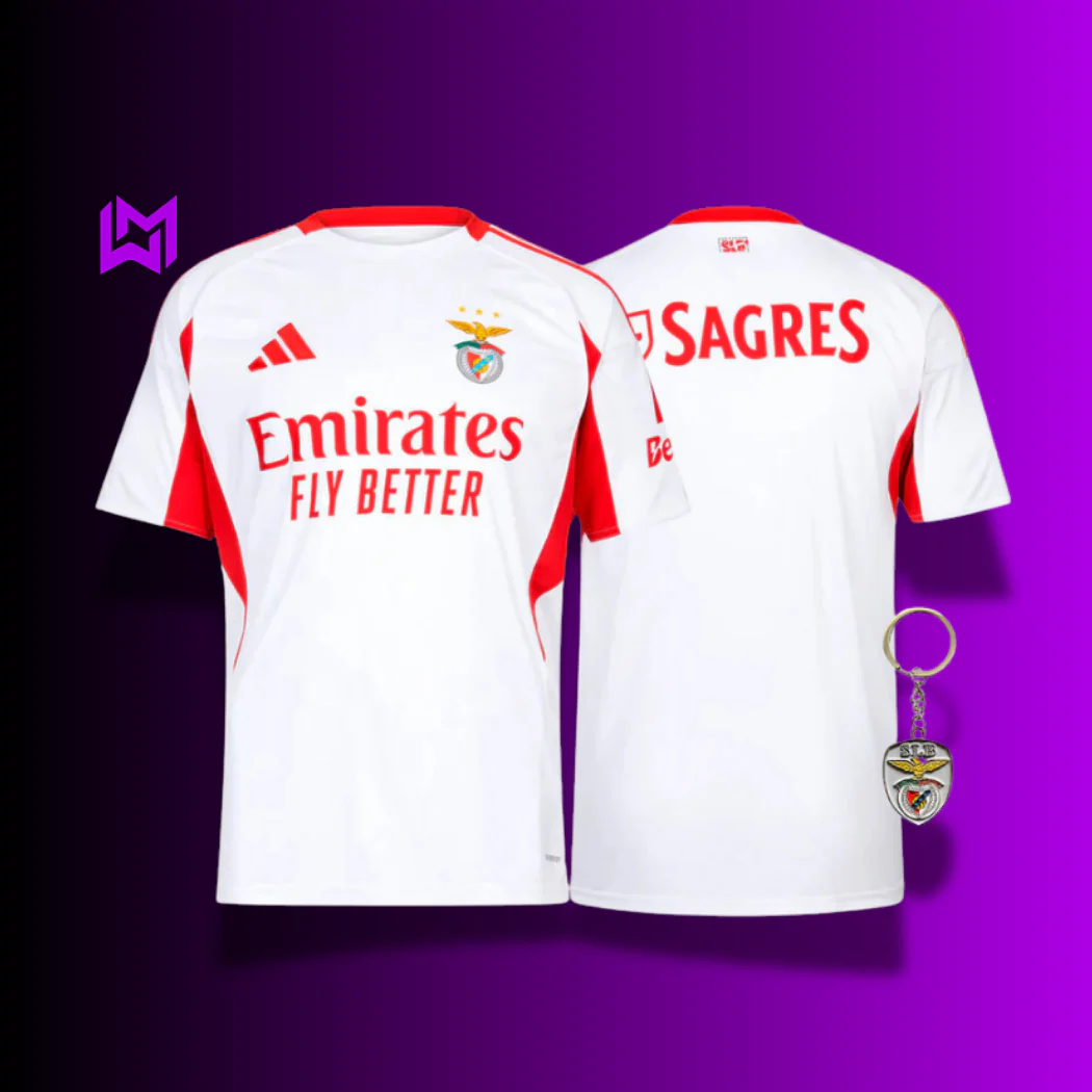 Camisola Benfica Alternativa Branca 2025/26 - ��LTIMAS UNIDADES! ????