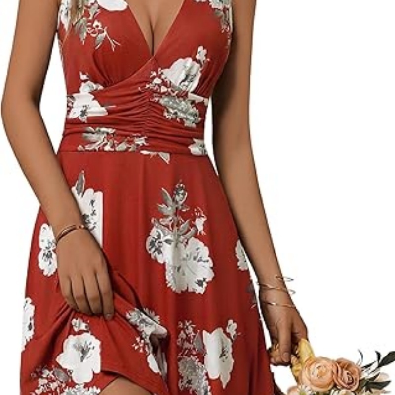 WRENLEY Women's Spring Deep V Neck Sleeveless