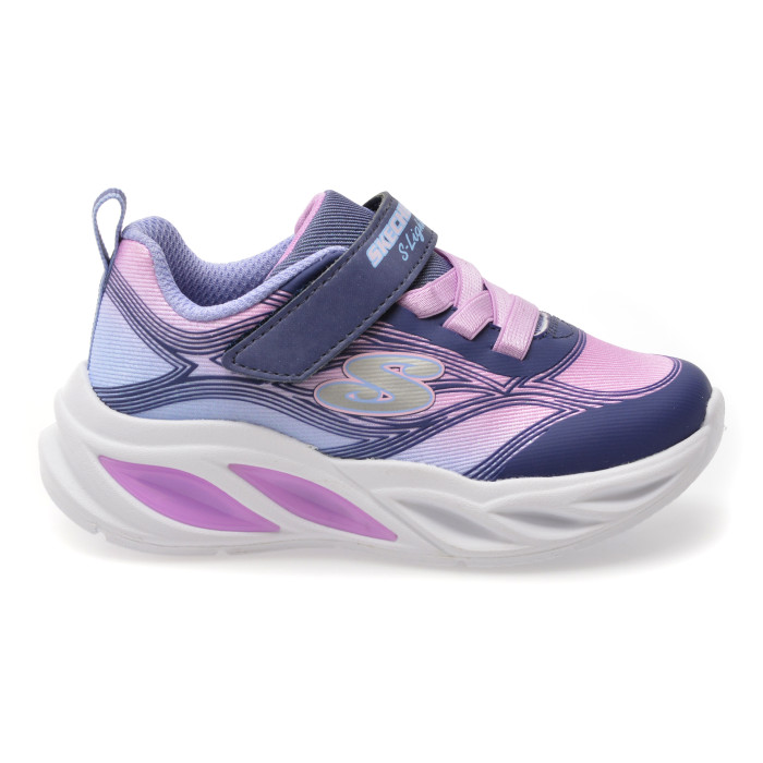 Pantofi sport SKECHERS bleumarin, COSMIC GLOW, din material textil