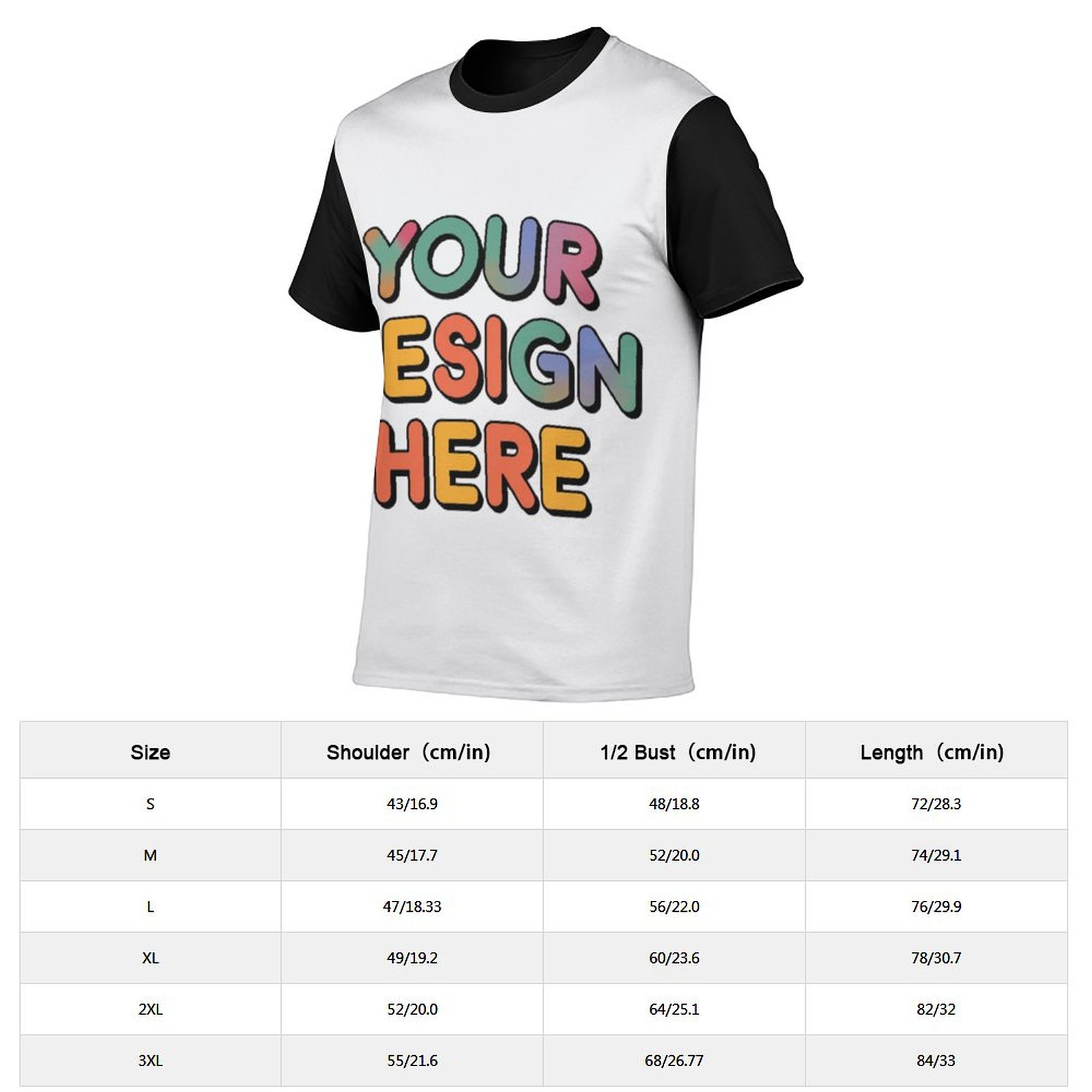 Custom Men’s Comfortable Short Sleeve T-Shirt with Full Print