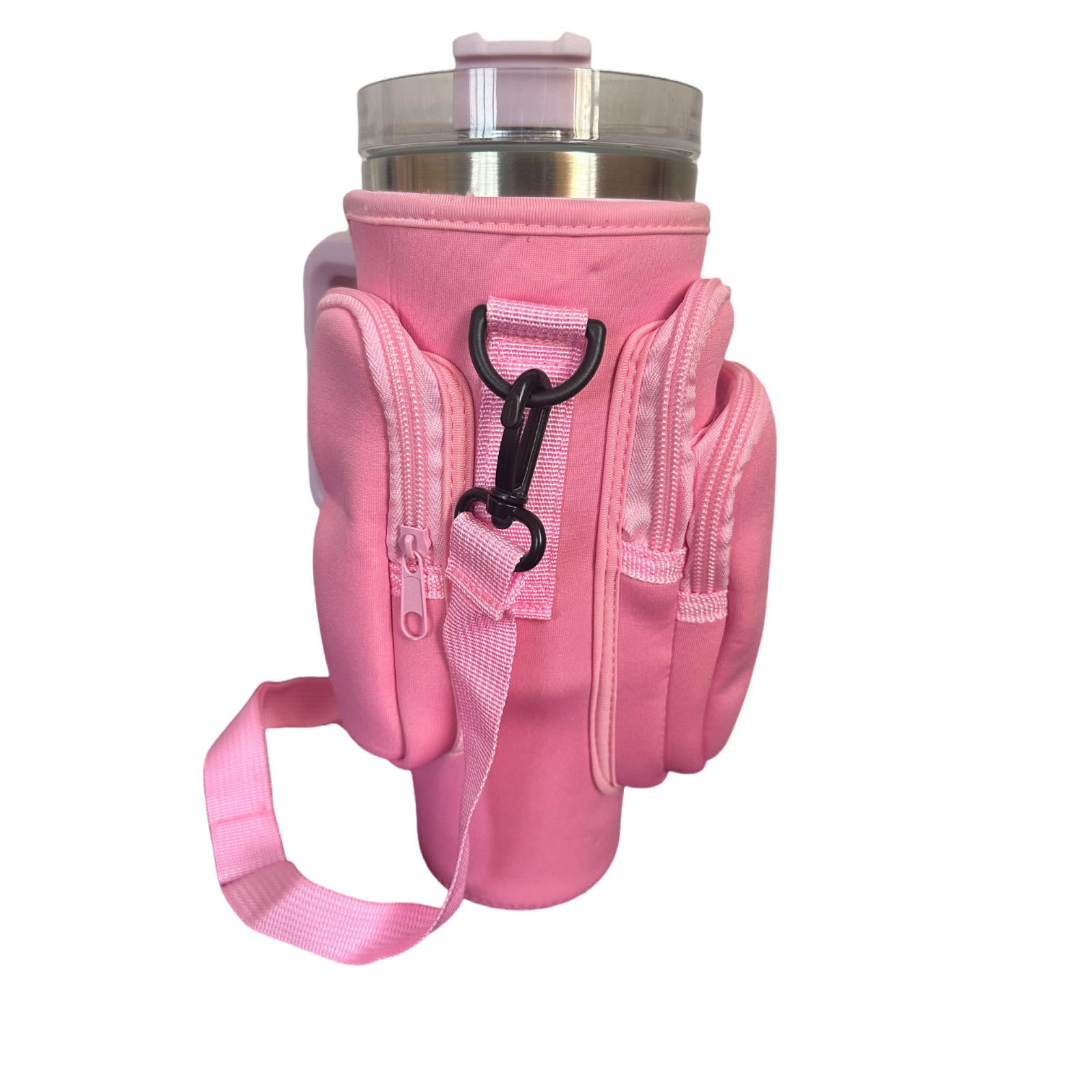 Water bottle bag, outdoor leopard print hydration bladder wallet, three-layer water bottle bag