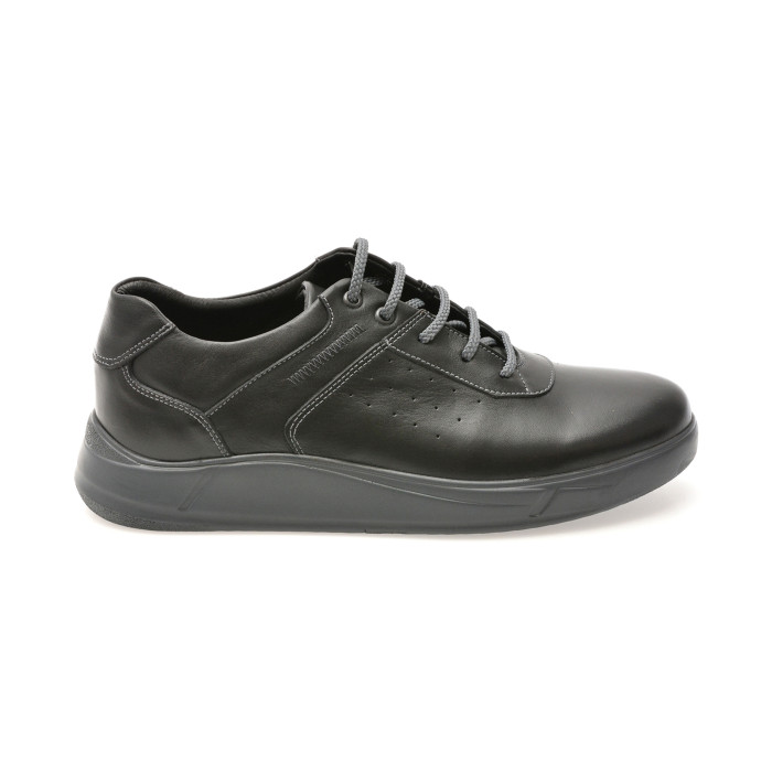Pantofi OTTER negri, 2055273, din piele naturala