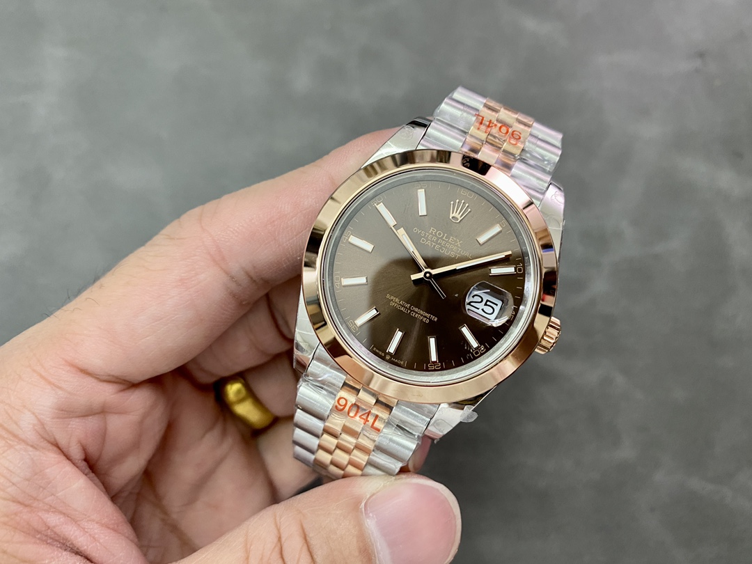 Rolex Datejust 36 Steel & Everose Gold Chocolate Dial M126201 0043 Women's Watch